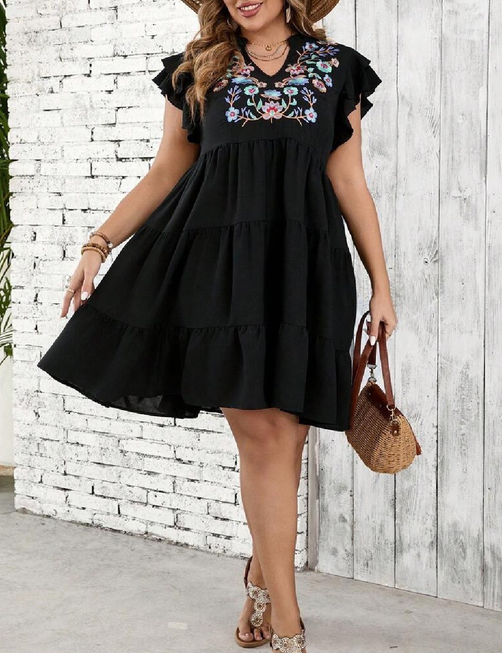 Rochie scurta SHEIN CURVE, negru - 1 | YEO