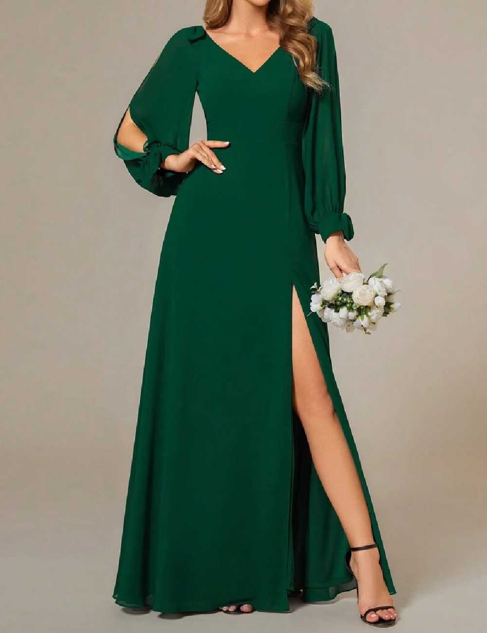 Rochie lunga Ever-Pretty, verde