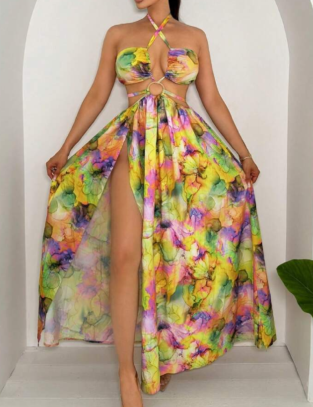 Rochie lunga SHEIN, mix culori