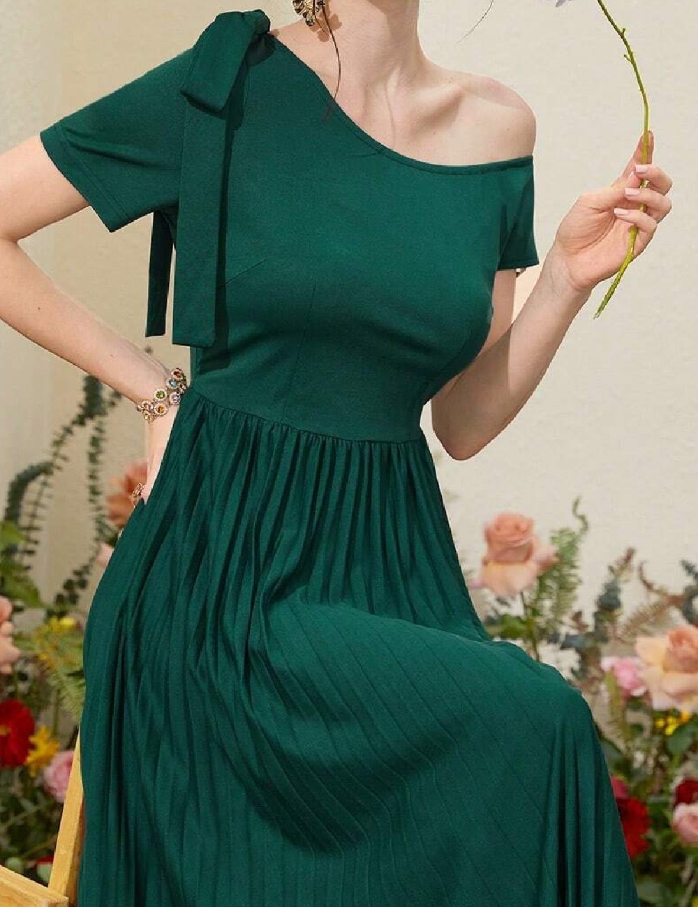 Rochie lunga SHEIN, verde - 1 | YEO