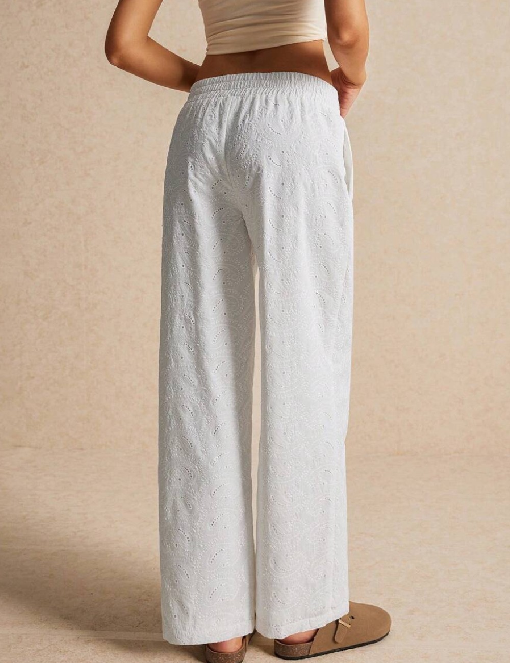 Pantaloni SHEIN, alb - 1 | YEO