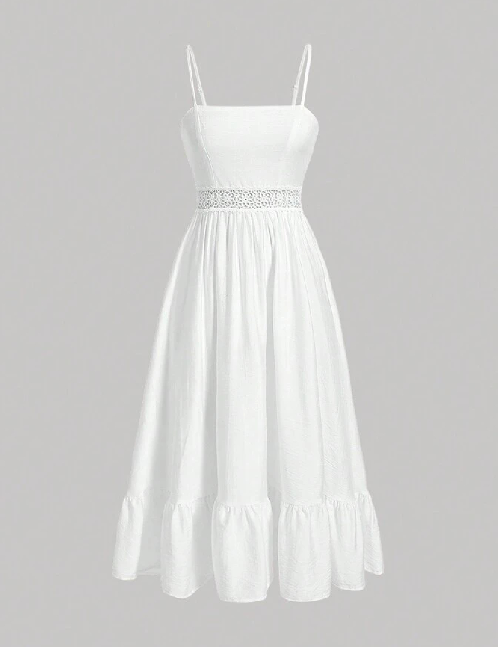 Rochie medie SHEIN CURVE, alb