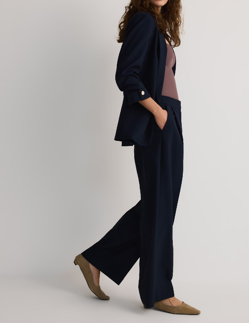 Pantaloni Reserved, bleumarin - 1 | YEO