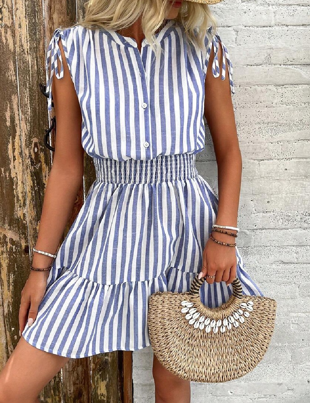 Rochie scurta SHEIN, albastru - 1 | YEO