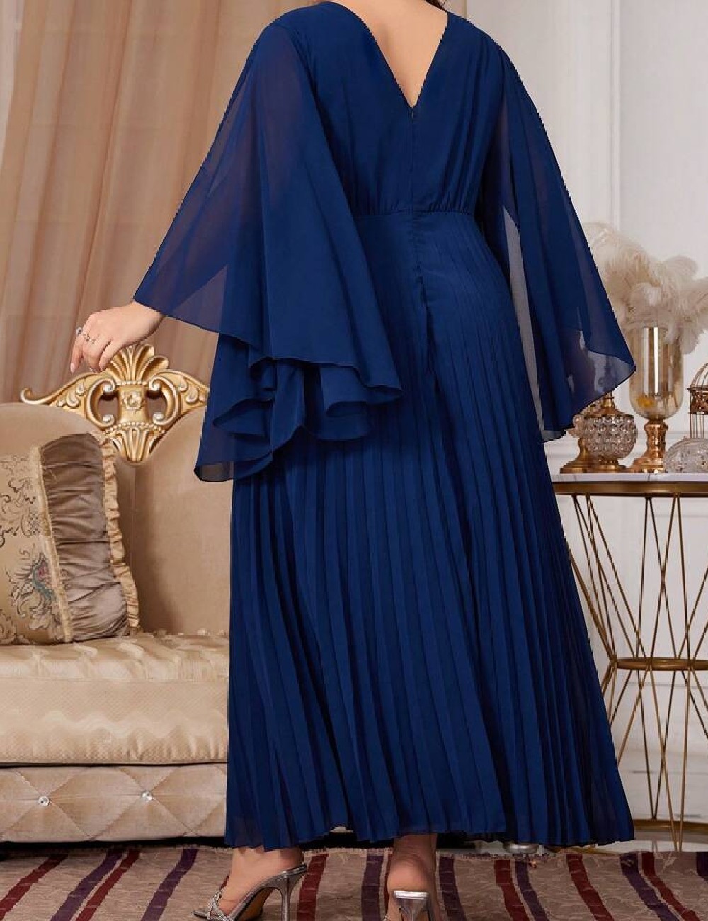 Rochie lunga SHEIN CURVE, bleumarin - 1 | YEO
