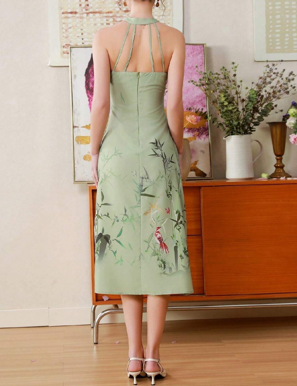 Rochie medie SHEIN, verde - 1 | YEO