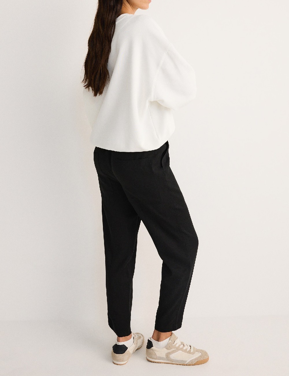 Pantaloni Reserved, negru - 1 | YEO