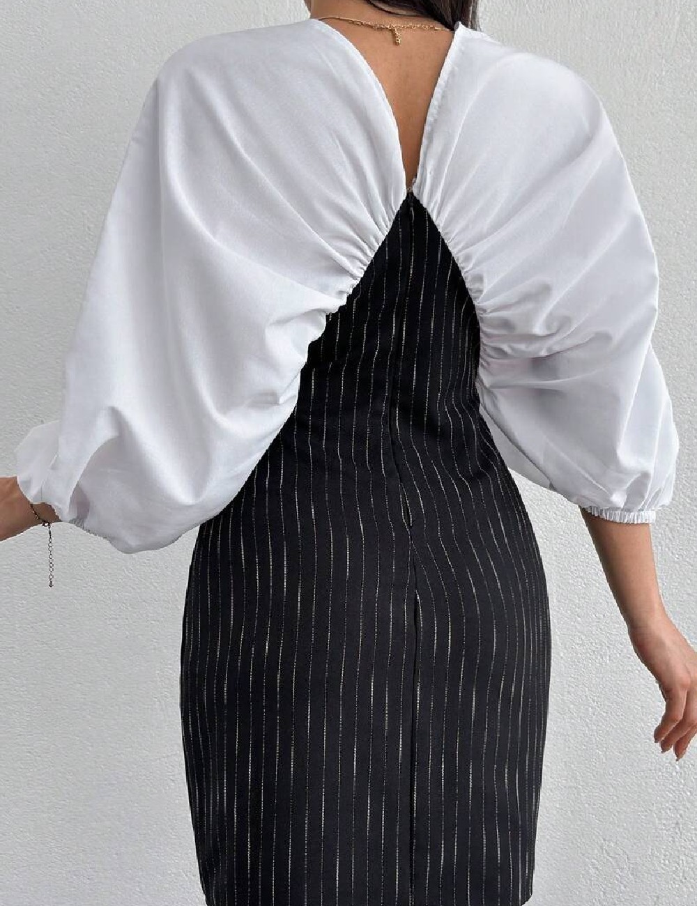 Rochie scurta SHEIN, alb/negru - 1 | YEO