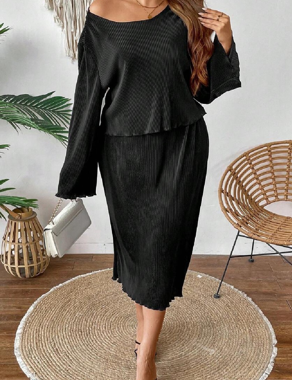 Compleu SHEIN CURVE, negru - 1 | YEO