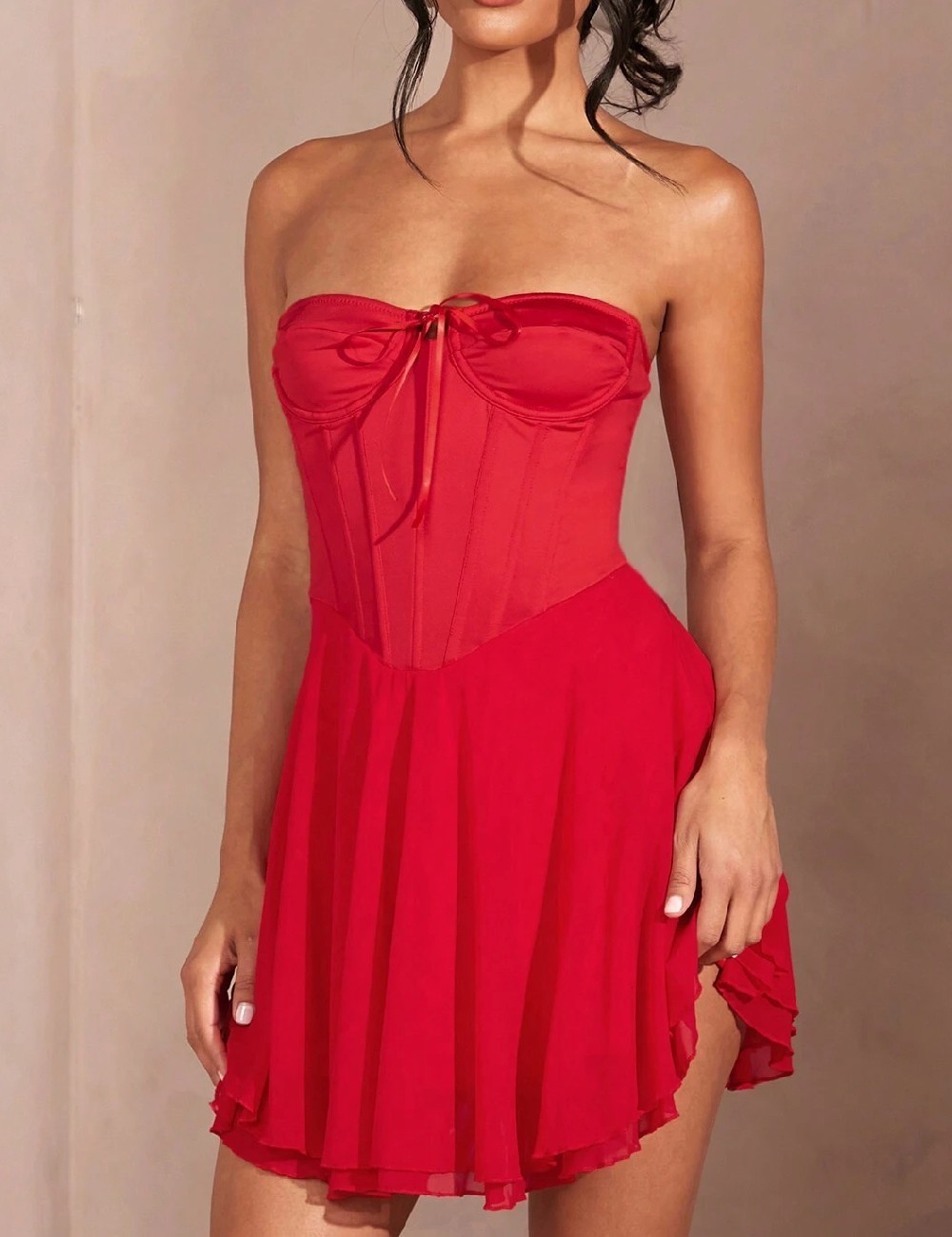 Rochie scurta SHEIN, rosu - 1 | YEO