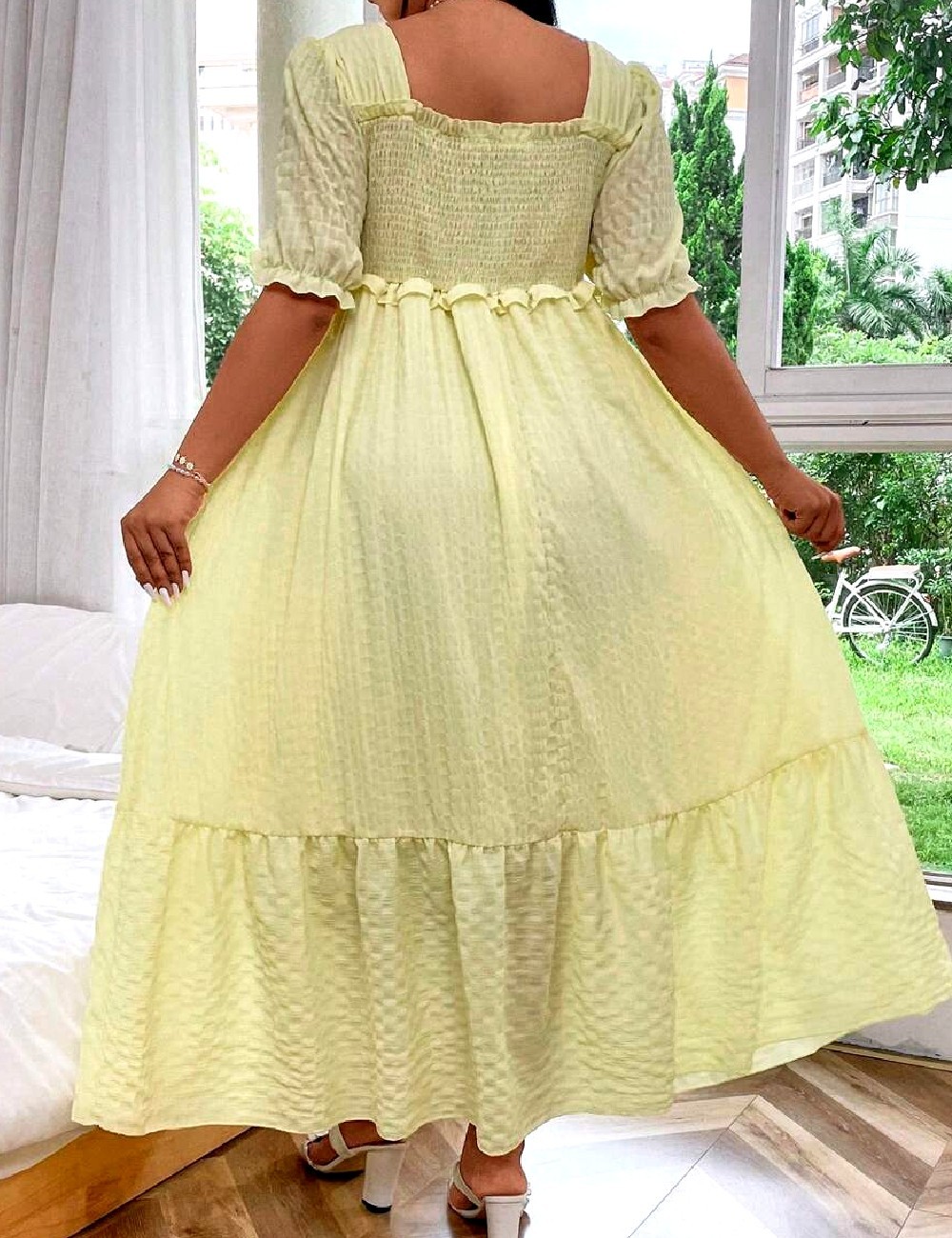 Rochie lunga SHEIN CURVE, galben - 1 | YEO