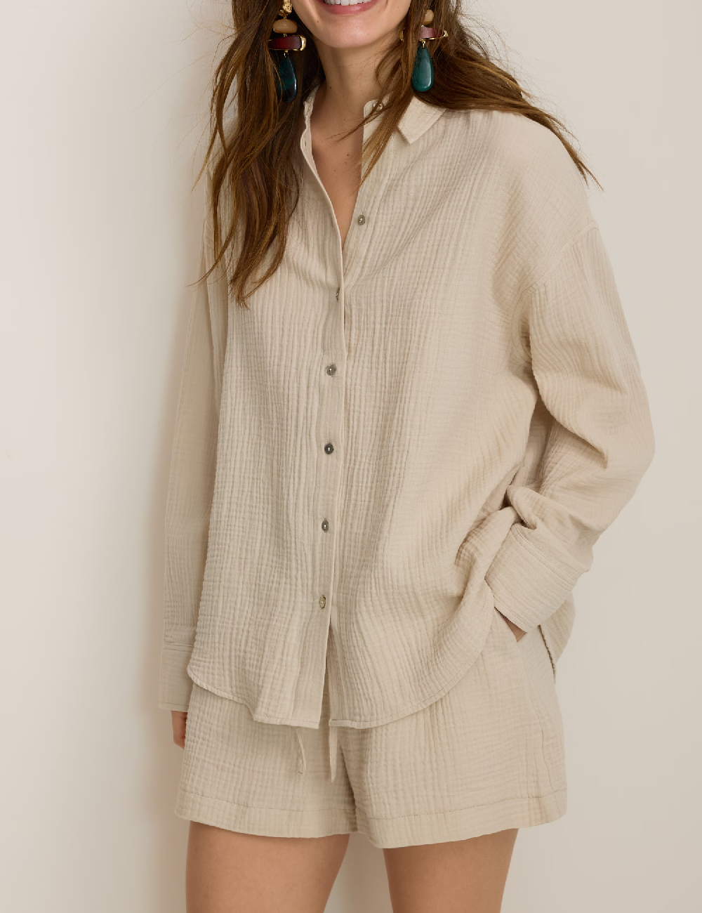 Camasa Oversize Reserved, bej