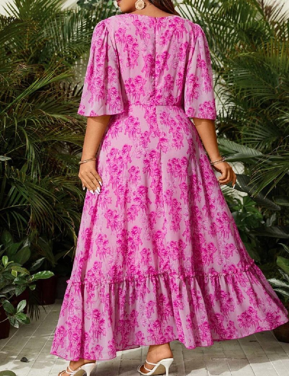 Rochie lunga SHEIN CURVE, roz - 1 | YEO