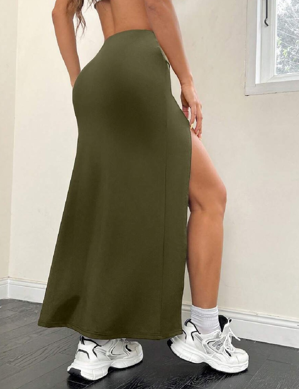 Fusta SHEIN, verde - 1 | YEO