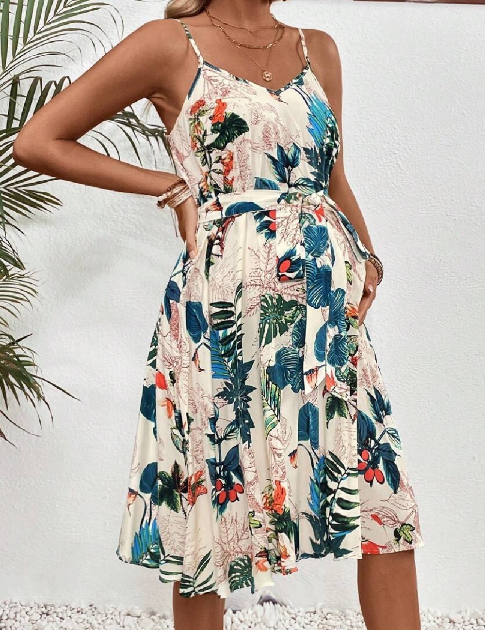 Rochie medie SHEIN Maternity, floral print - 1 | YEO
