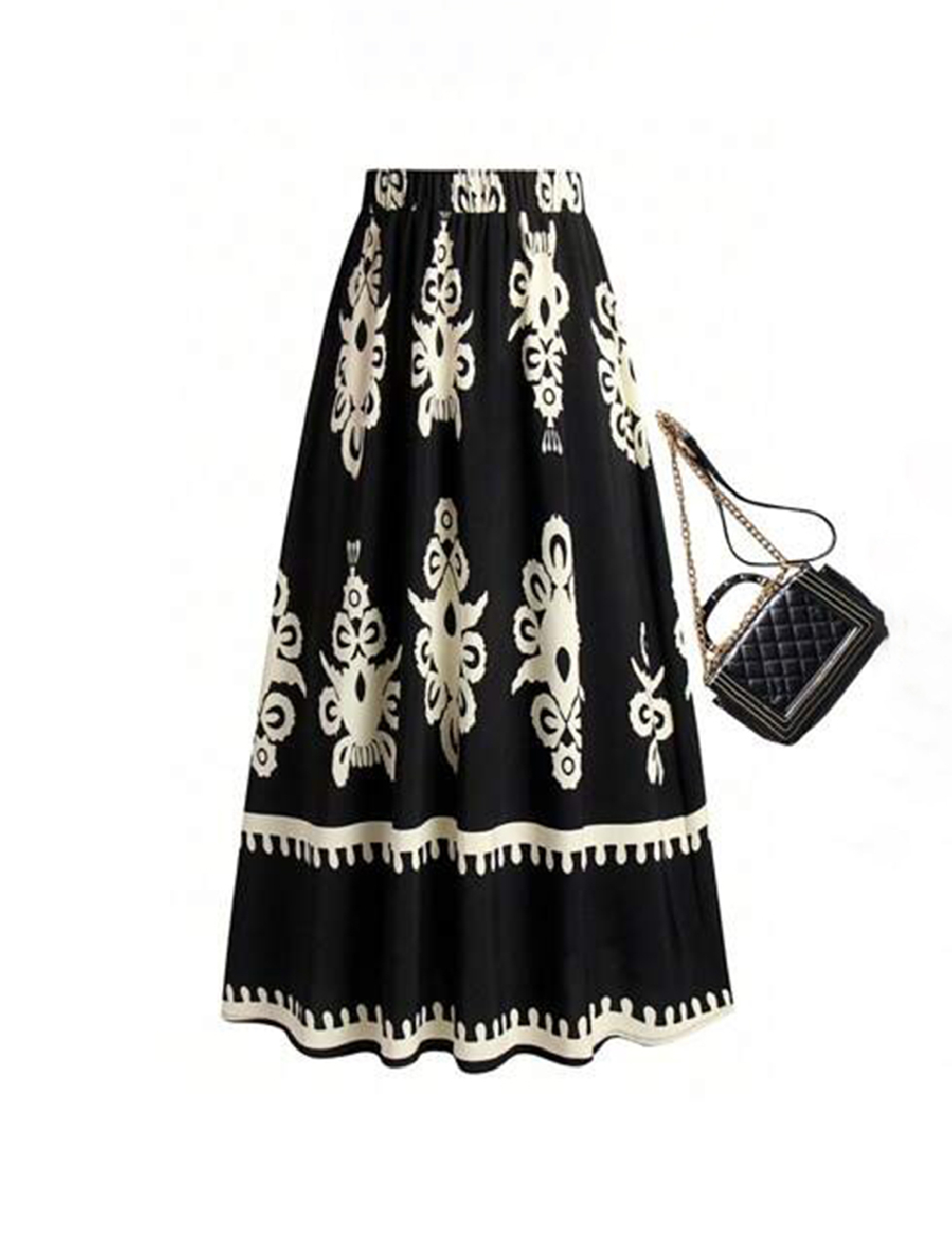 Fusta SHEIN CURVE, negru