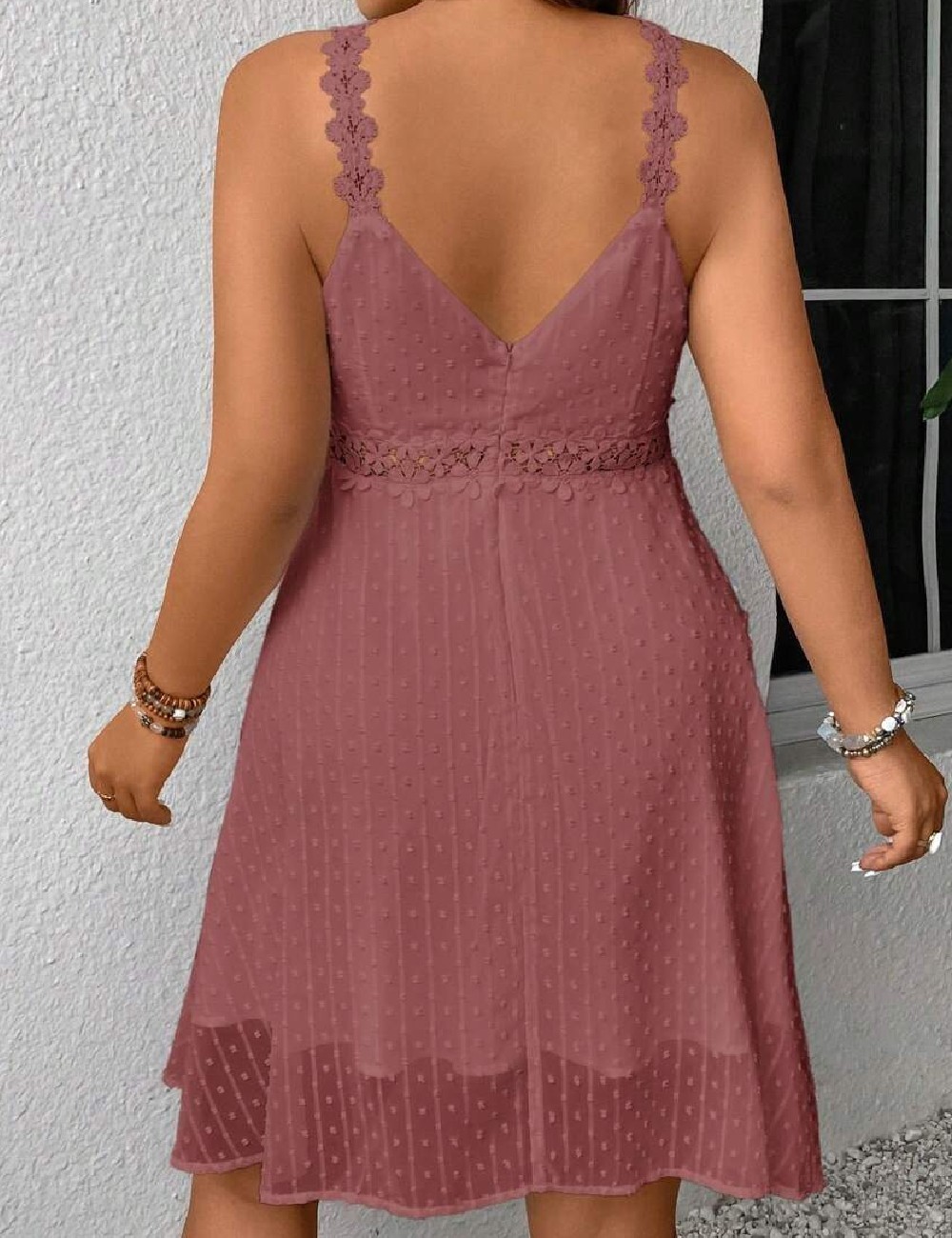 Rochie scurta SHEIN CURVE, roz - 1 | YEO