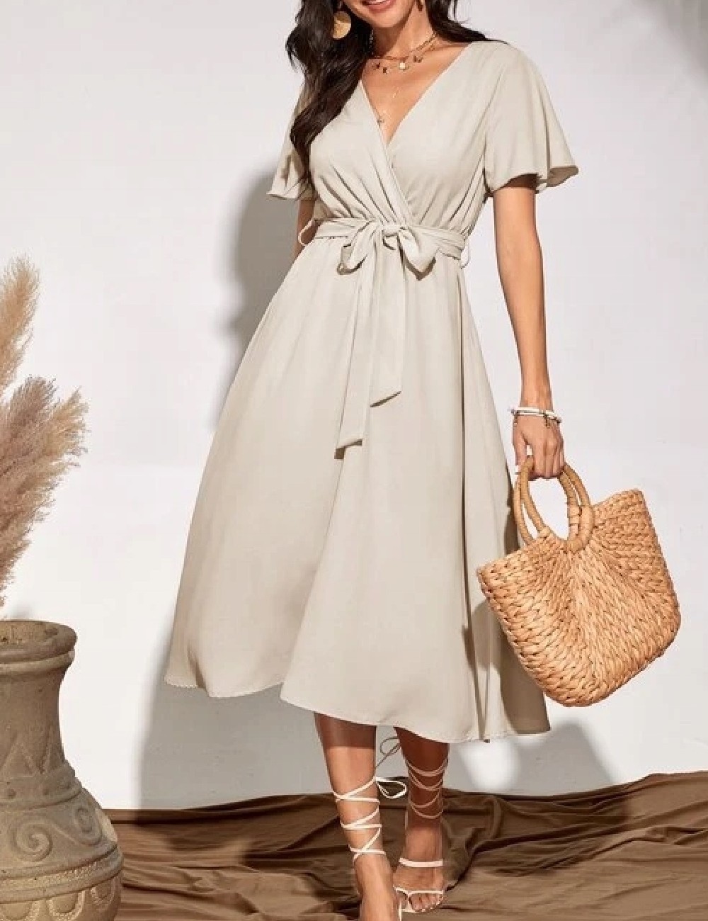 Rochie medie SHEIN, bej - 1 | YEO