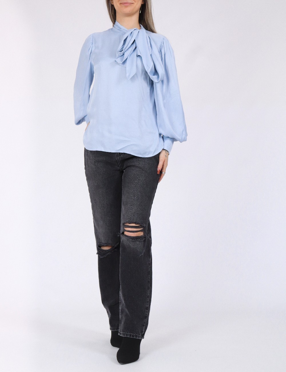 Bluza Reserved, albastru - 1 | YEO