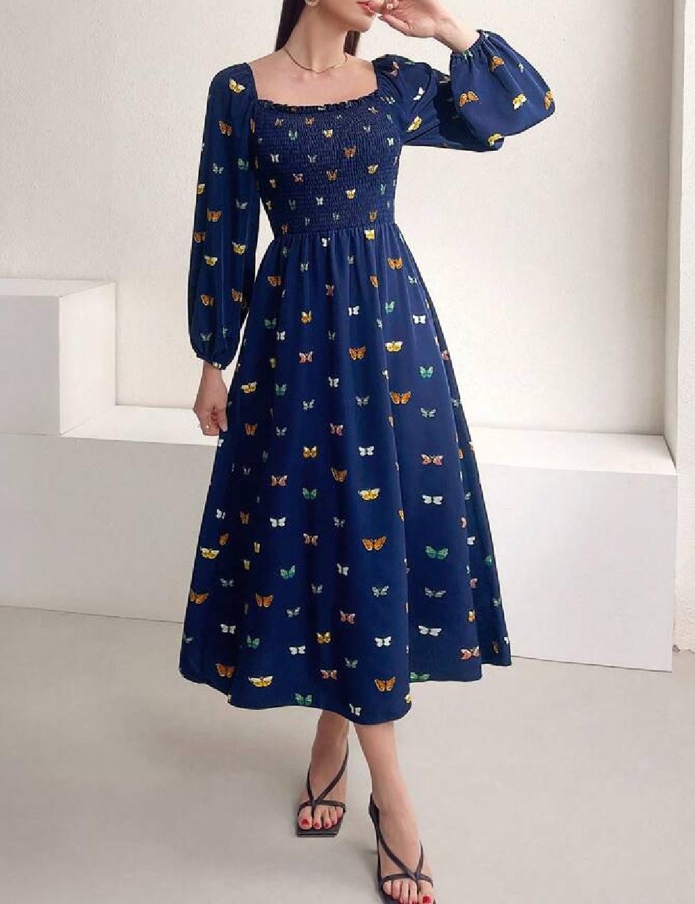 Rochie medie SHEIN, albastru