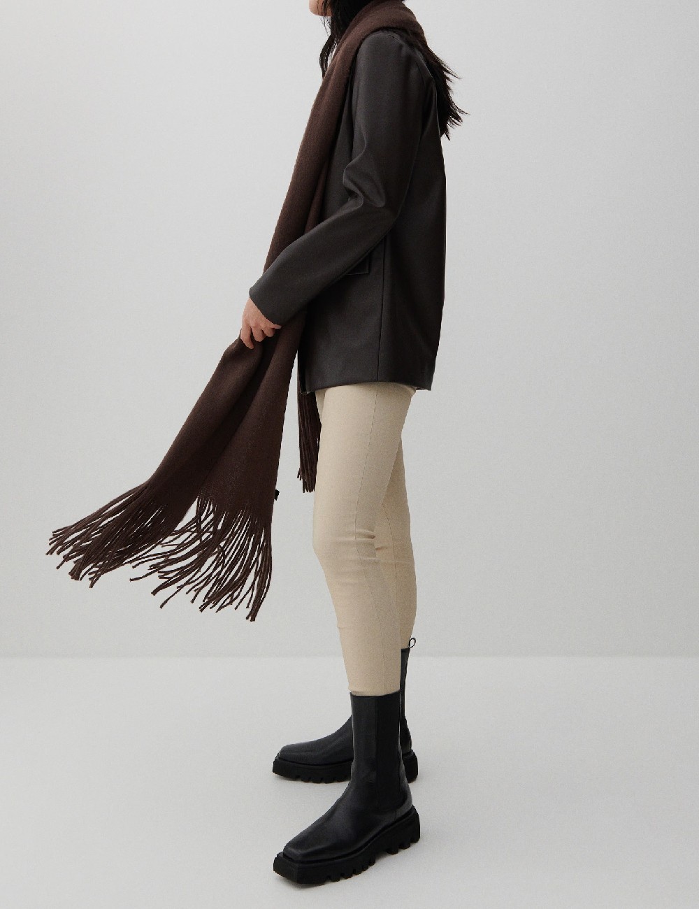 Pantaloni Reserved, bej - 1 | YEO