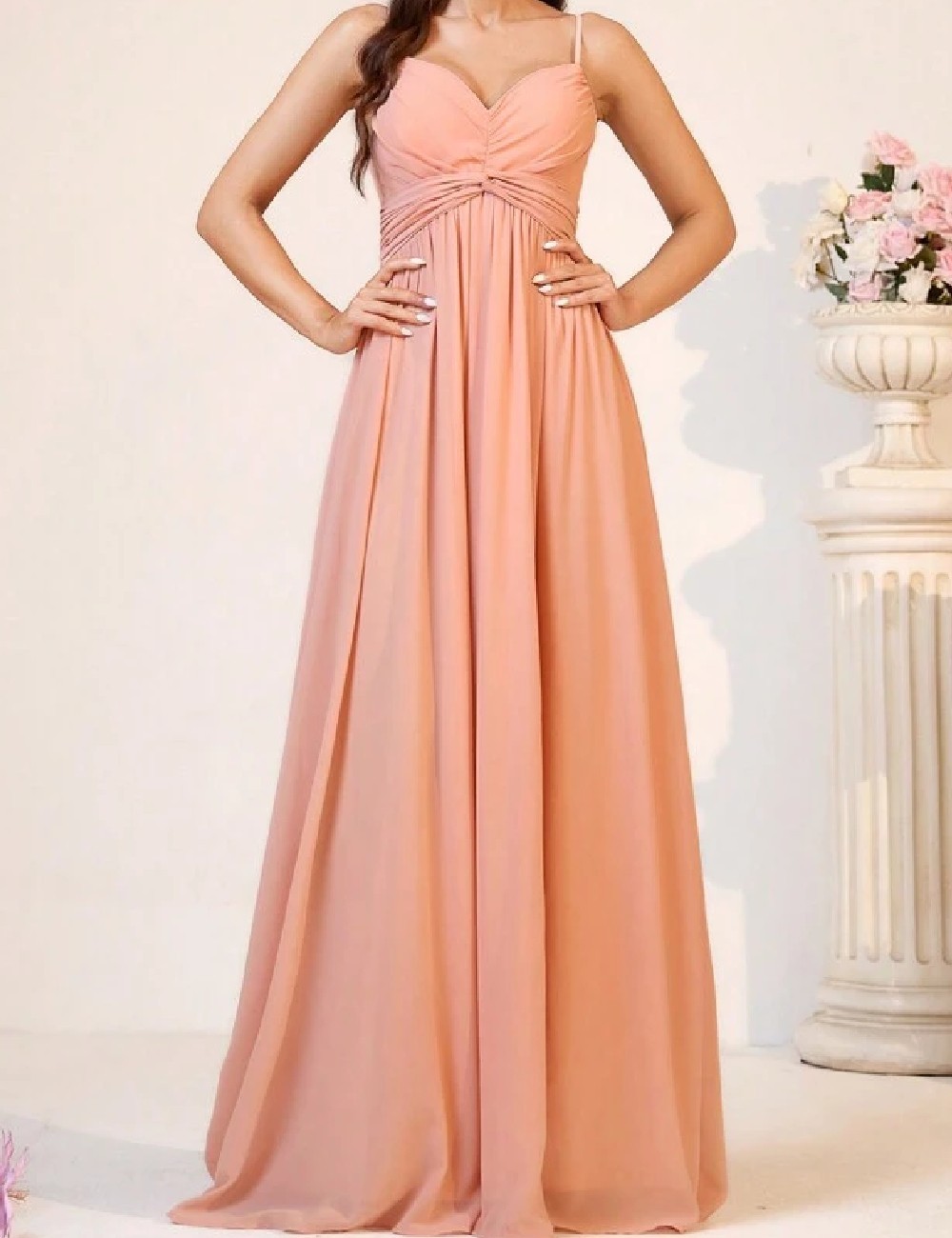 Rochie lunga SHEIN, somon - 1 | YEO