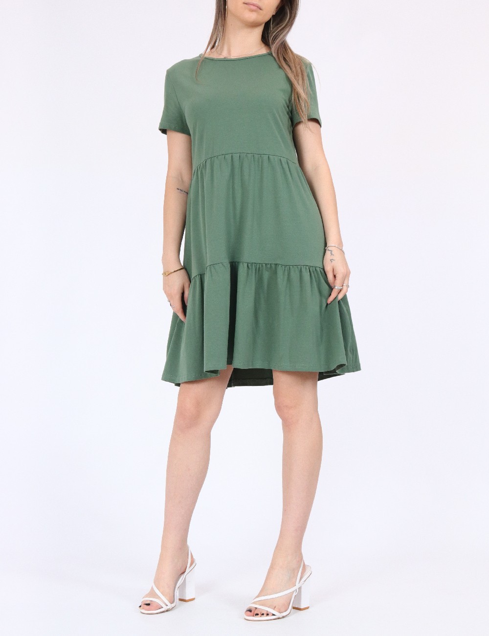 Rochie scurta SHEIN, verde - 1 | YEO