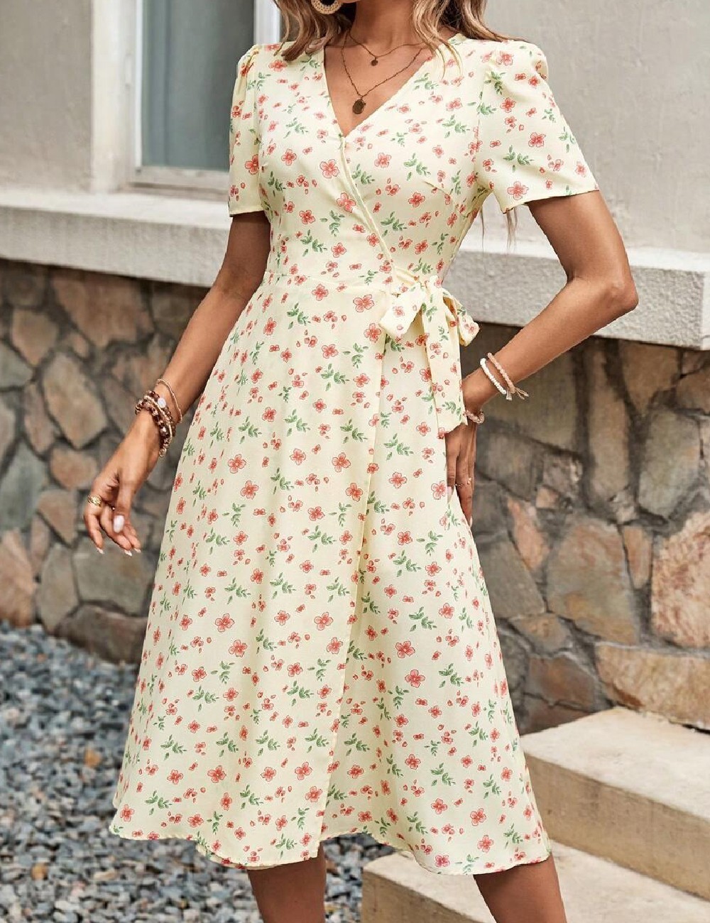 Rochie medie SHEIN, galben - 1 | YEO