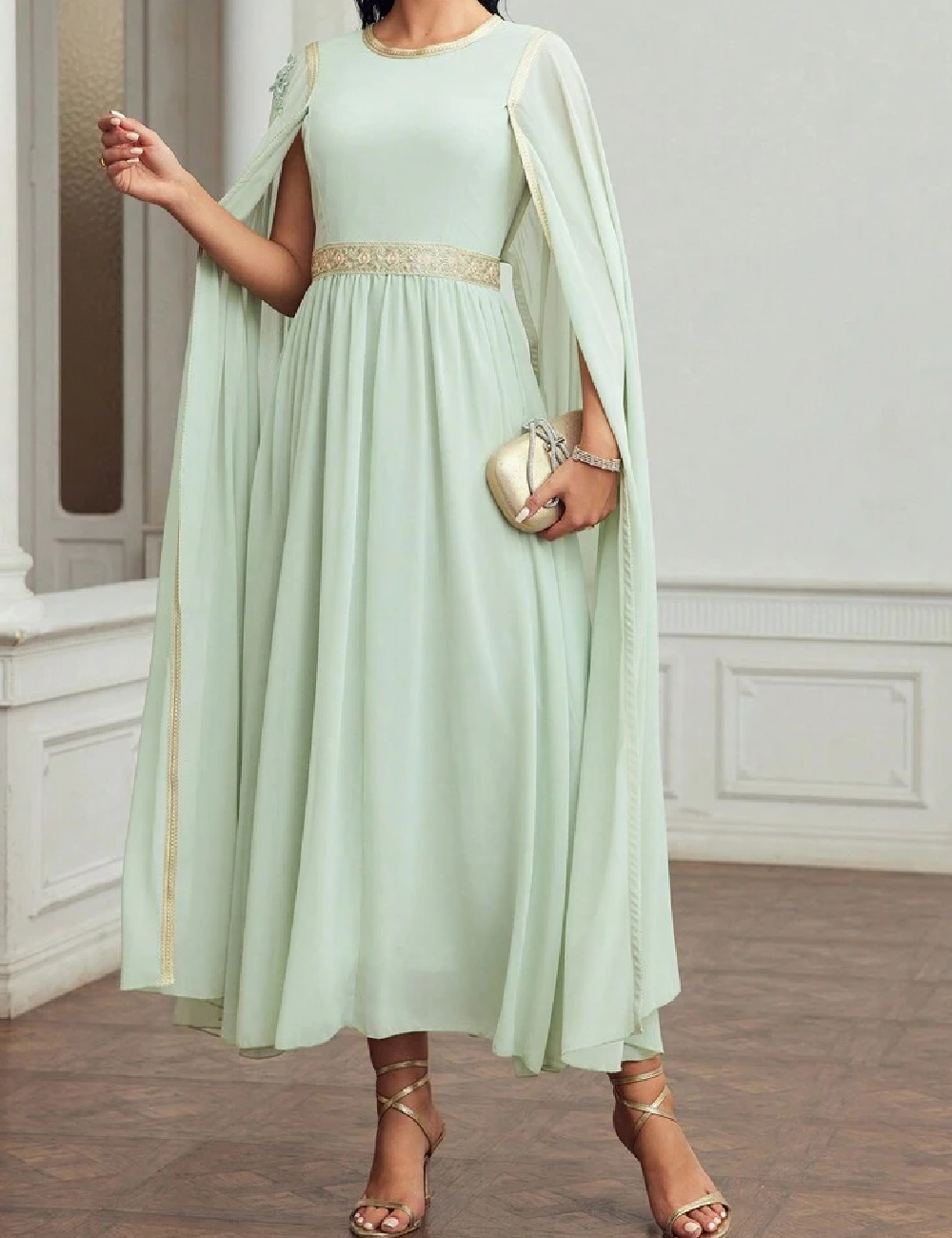 Rochie lunga MOTF, verde