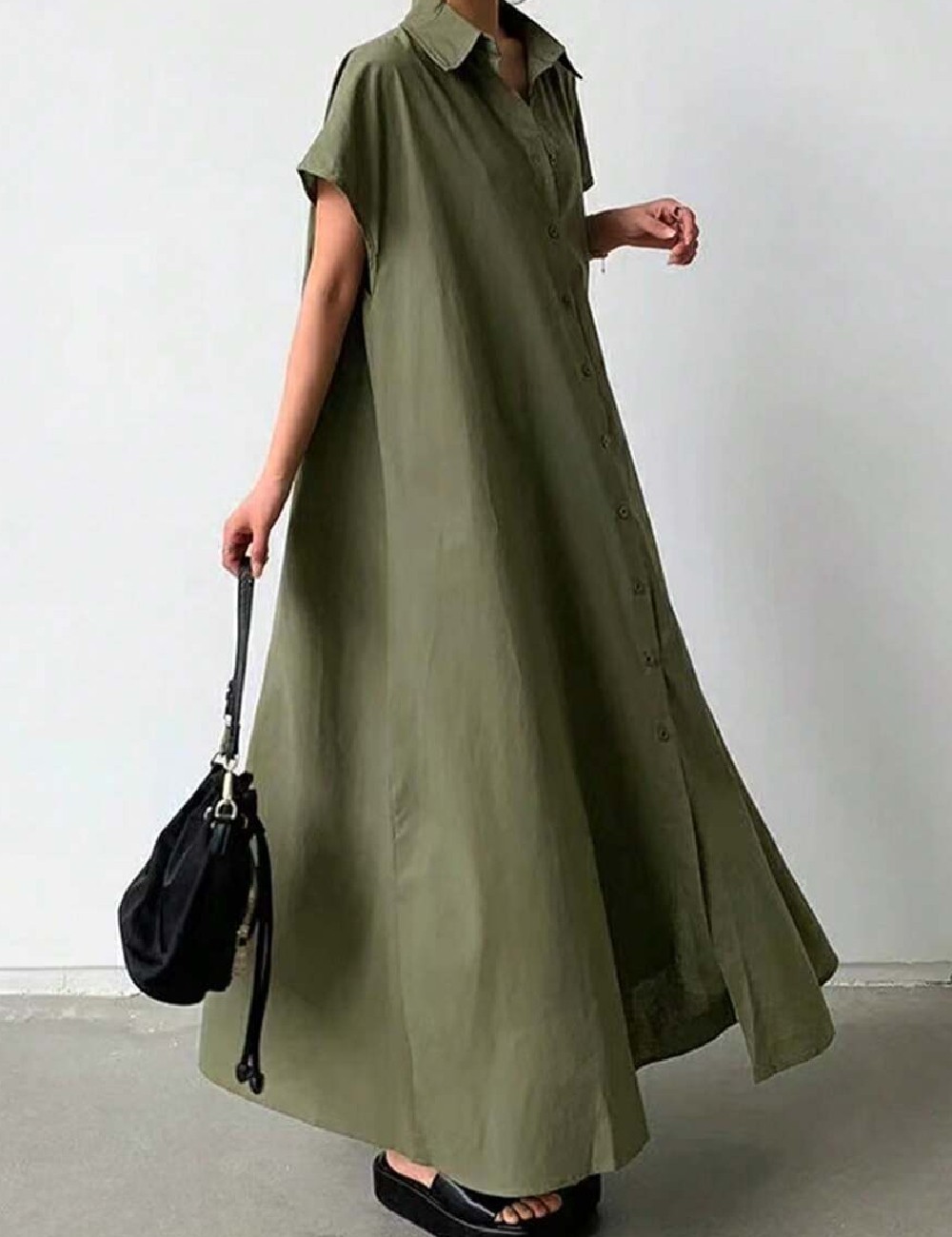 Rochie lunga SHEIN, verde - 1 | YEO