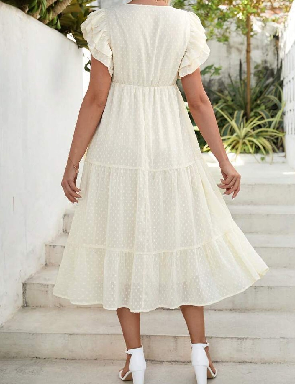 Rochie medie SHEIN Maternity, crem - 1 | YEO