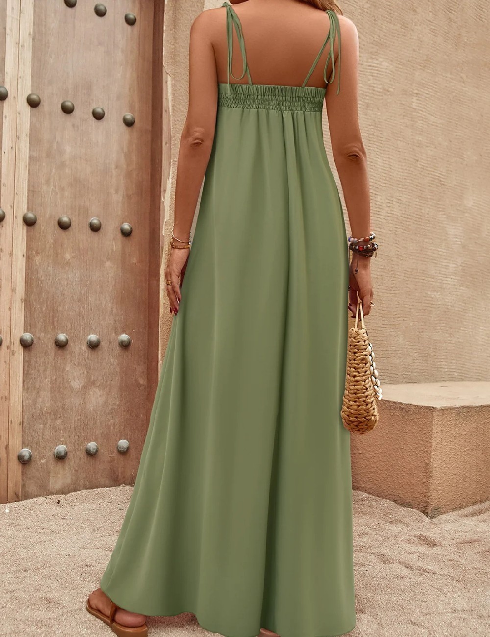 Rochie lunga SHEIN, verde - 1 | YEO