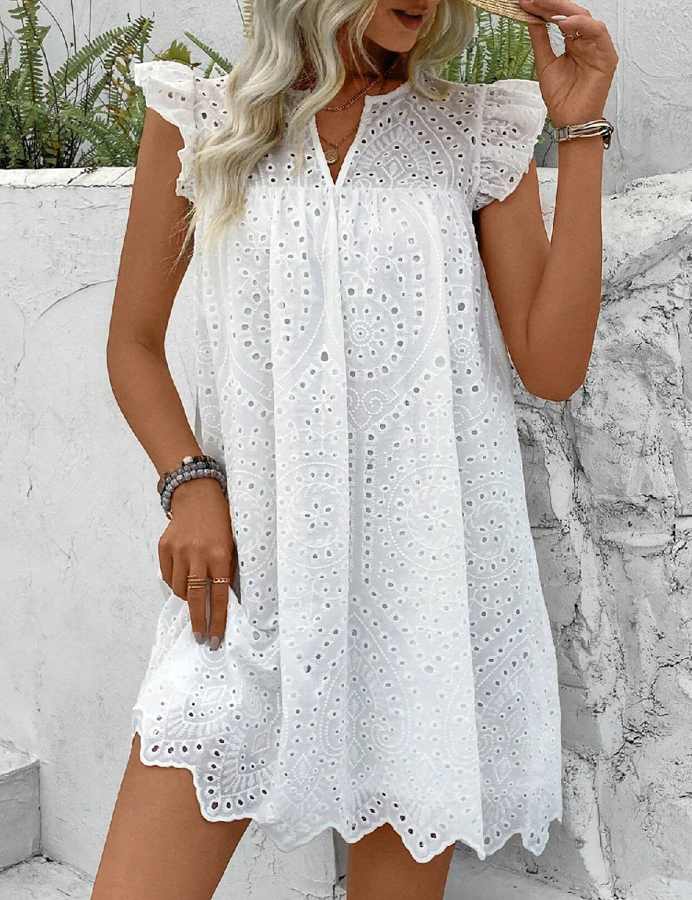 Rochie scurta SHEIN, alb
