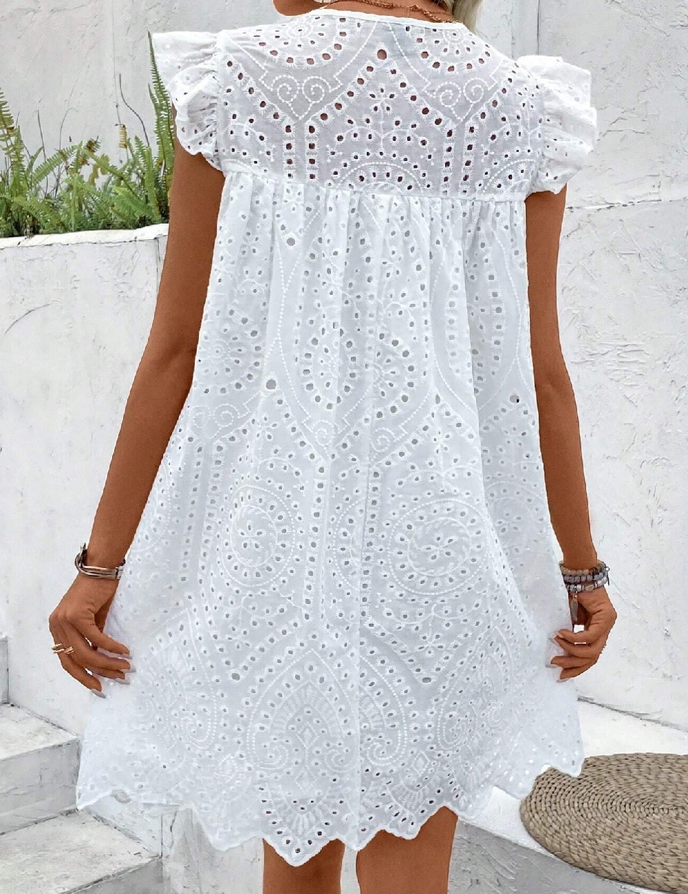Rochie scurta SHEIN, alb - 1 | YEO