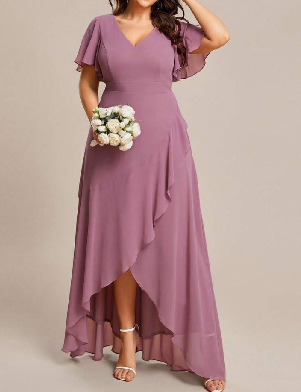 Rochie lunga Ever-Pretty Plus Size, roz - 1 | YEO