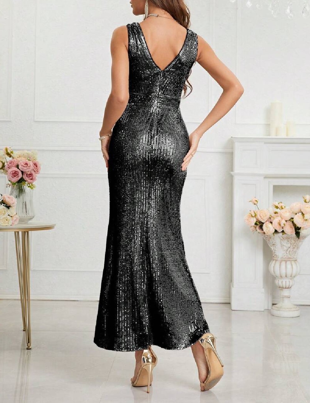 Rochie medie UNITHORSE, negru - 1 | YEO