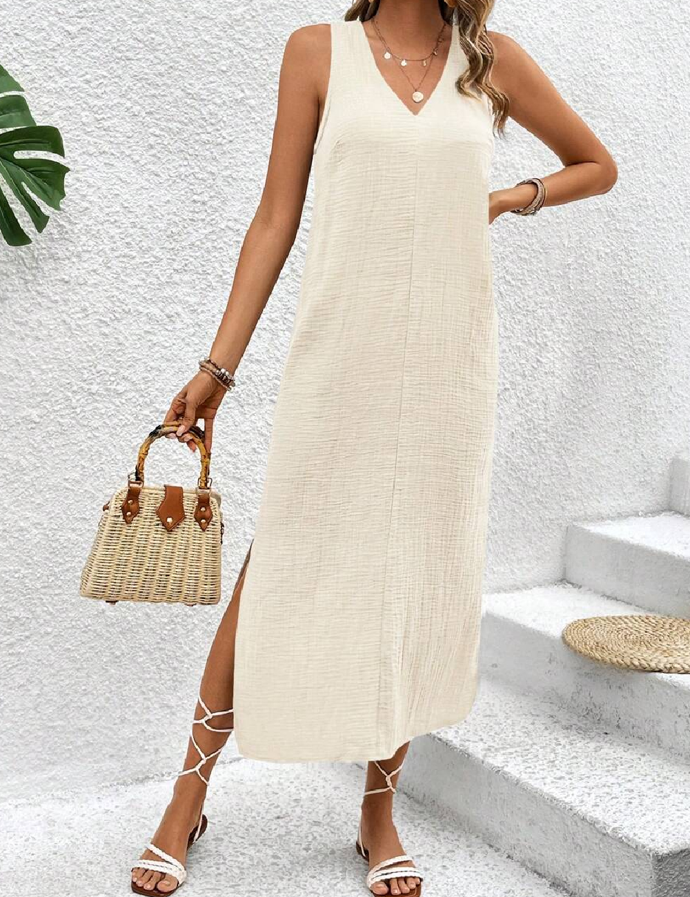 Rochie medie SHEIN, crem