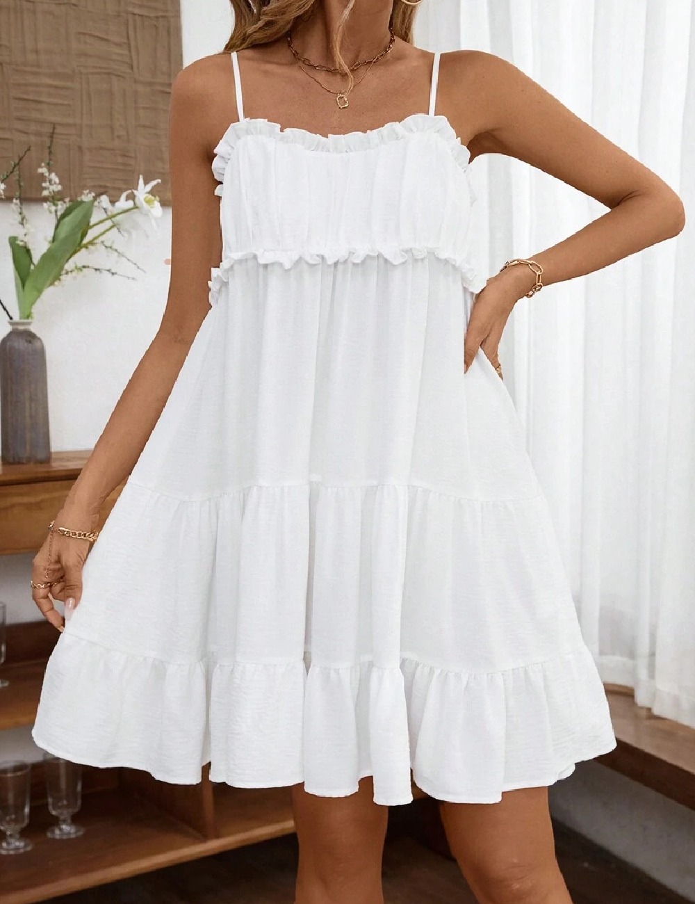 Rochie scurta SHEIN, alb