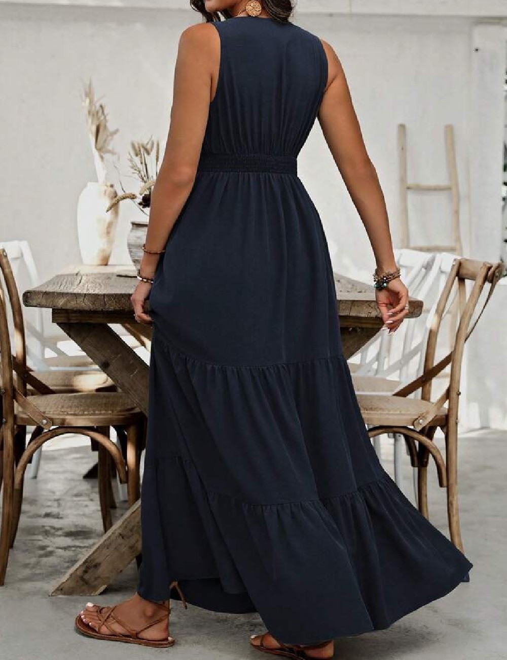 Rochie lunga SHEIN CURVE, albastru - 1 | YEO