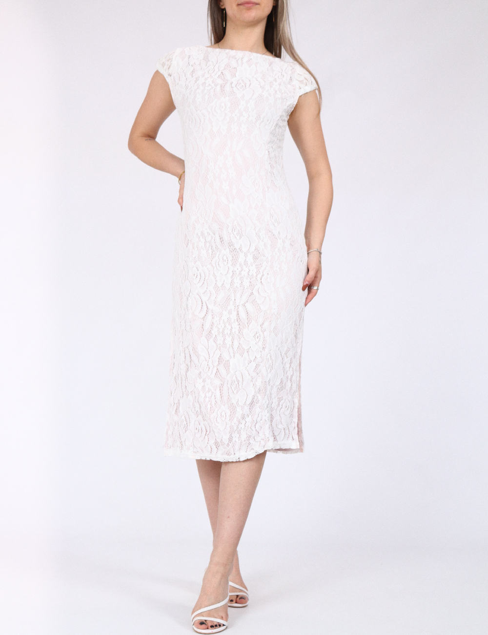 Rochie medie SHEIN, alb