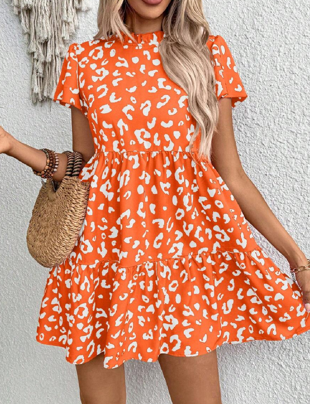 Rochie scurta SHEIN, portocaliu