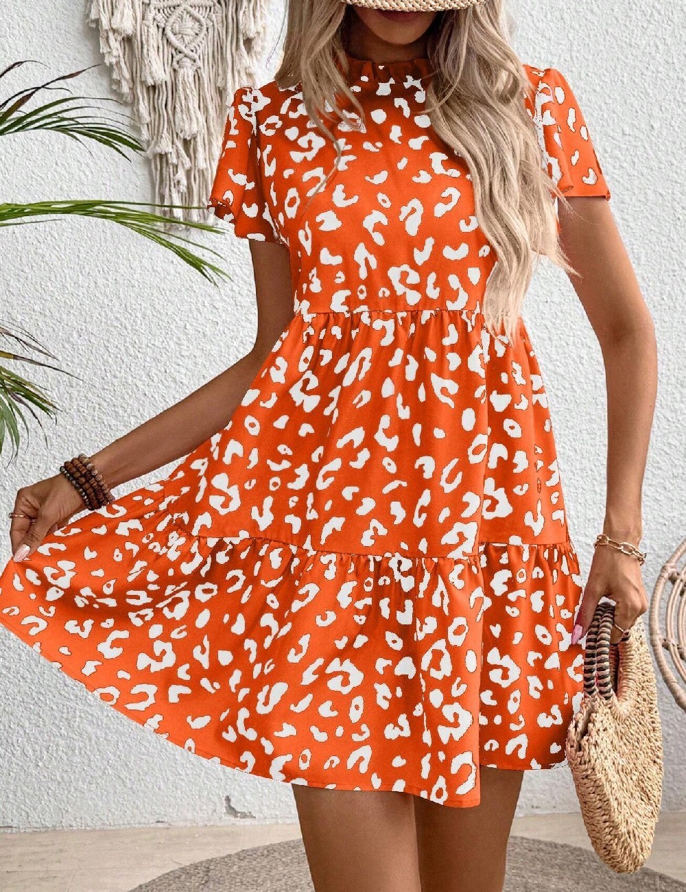 Rochie scurta SHEIN, portocaliu - 1 | YEO