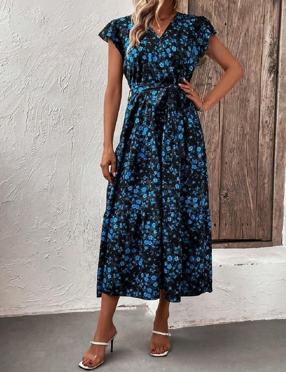 Rochie medie SHEIN, albastru
