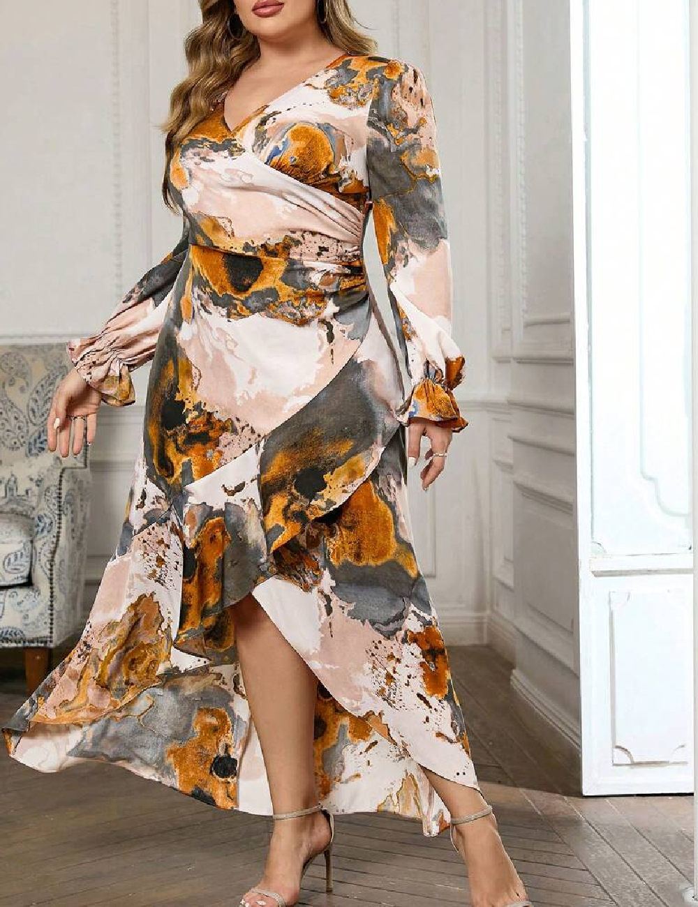 Rochie medie SHEIN CURVE, mix culori