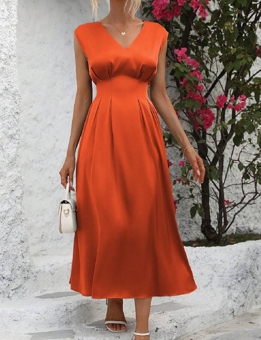 Rochie medie SHEIN, portocaliu - 1 | YEO