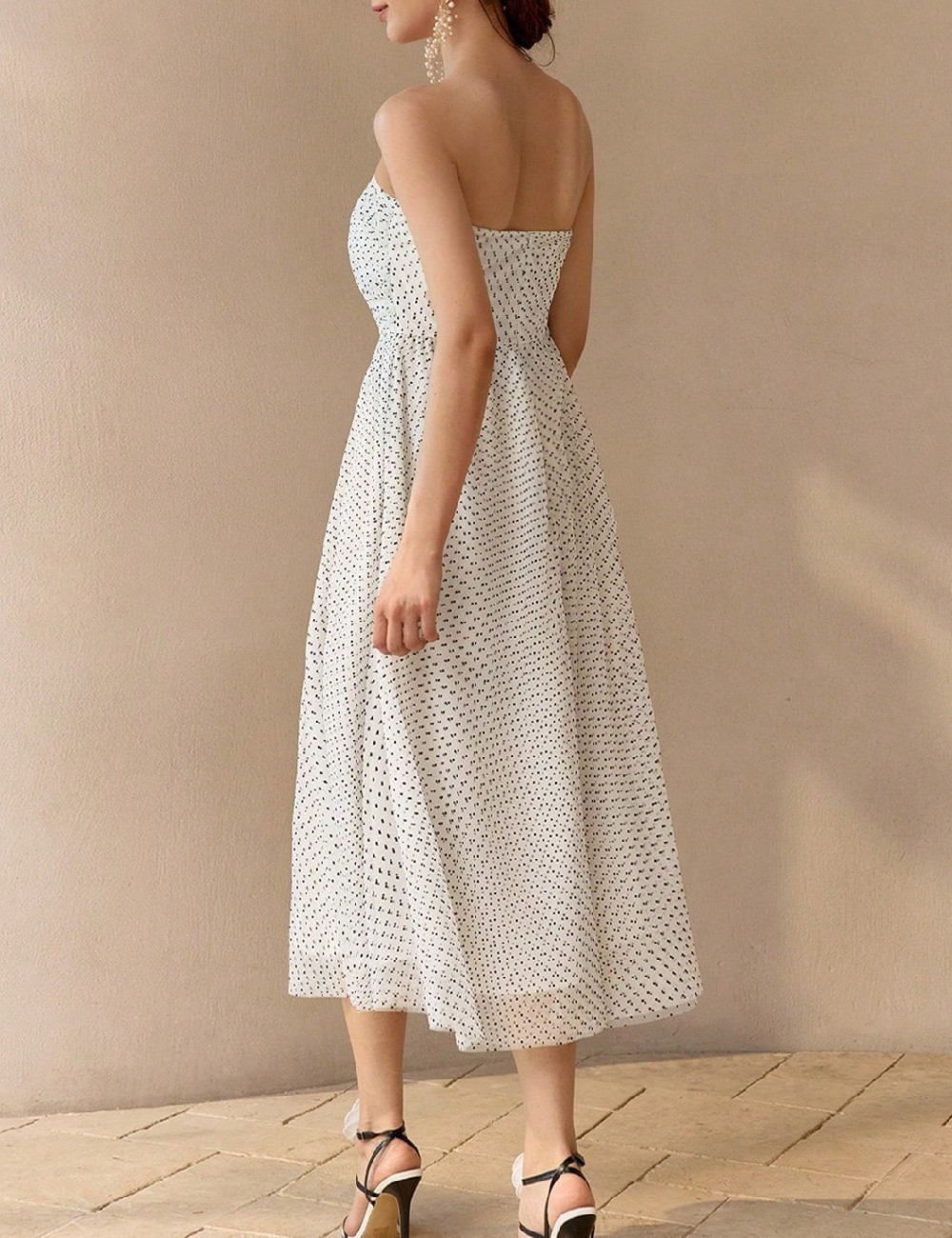 Rochie medie MOTF, alb - 1 | YEO