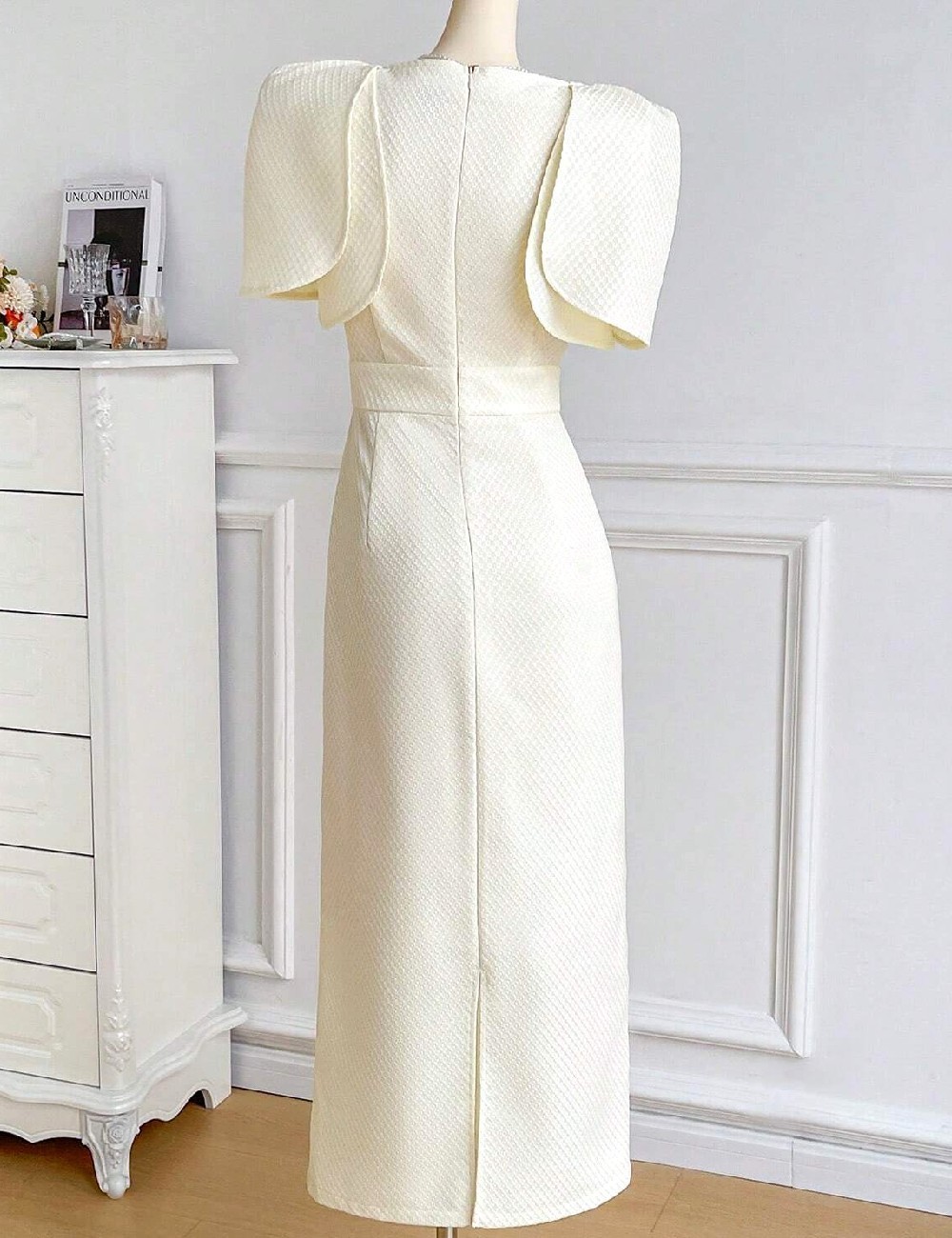 Rochie medie SHEIN, ecru - 1 | YEO