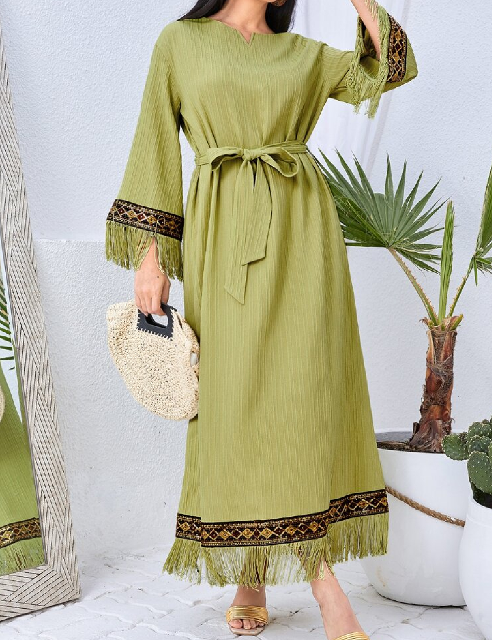 Rochie lunga SHEIN, verde