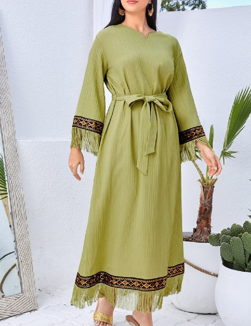 Rochie lunga SHEIN, verde - 1 | YEO