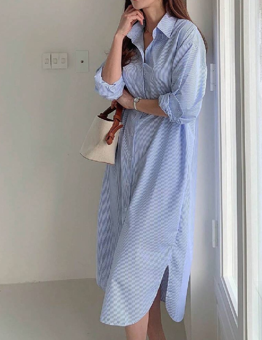 Rochie medie Dazy, albastru - 1 | YEO